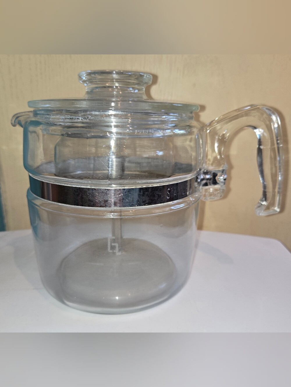 Vintage Pyrex Flameware 7756 Stovetop Percolator 6 Cup